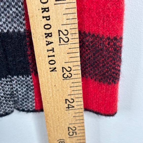 Anthropologie Field Flower Cressida Wool Sweater Jacket S Plaid Hood Fall Retro - Picture 11 of 12